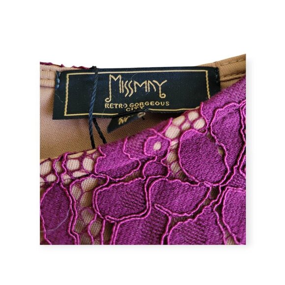 MISSMAY whimsigoth fairy magenta castlecore bell sleeve long dress size M NWT - Picture 10 of 13